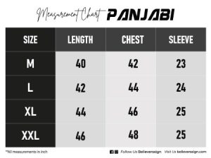 Panjabi Size Chart